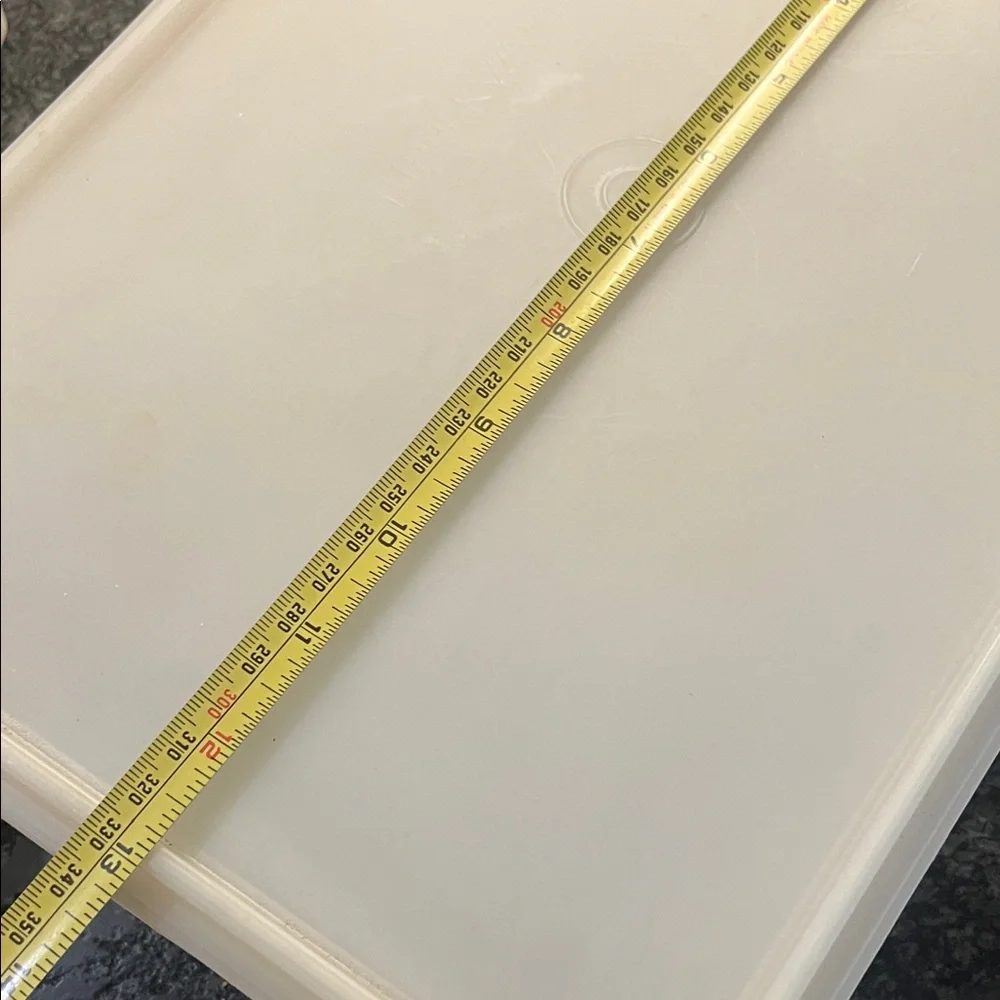 Vintage Tupperware Sheer storage containers. 2 rectangular and 1 square. Deli.